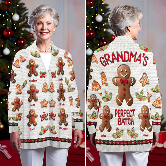 Grandma's Perfect Batch - Personalized Grandma Cardigan