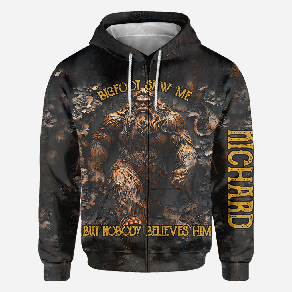 T-shirt de camping personnalisé « Bigfoot m'a vu »