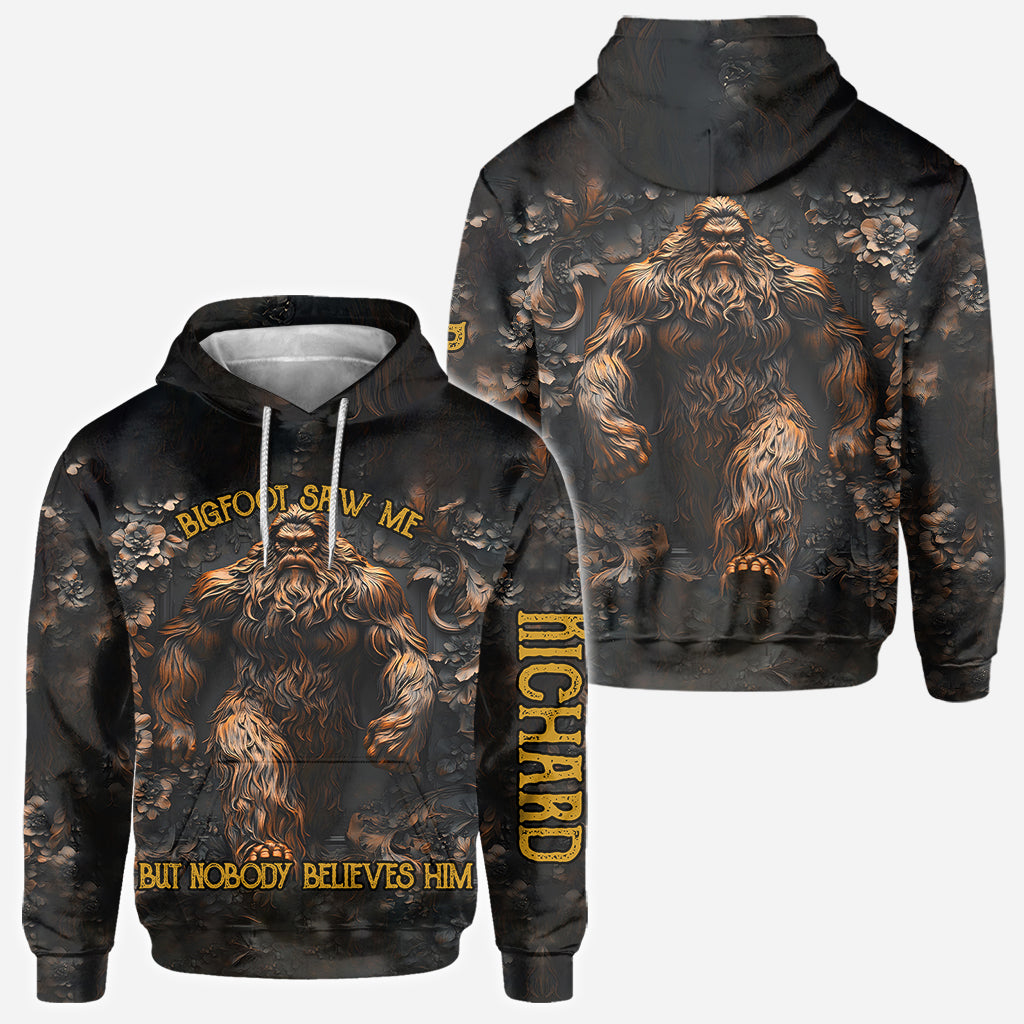 T-shirt de camping personnalisé « Bigfoot m'a vu »