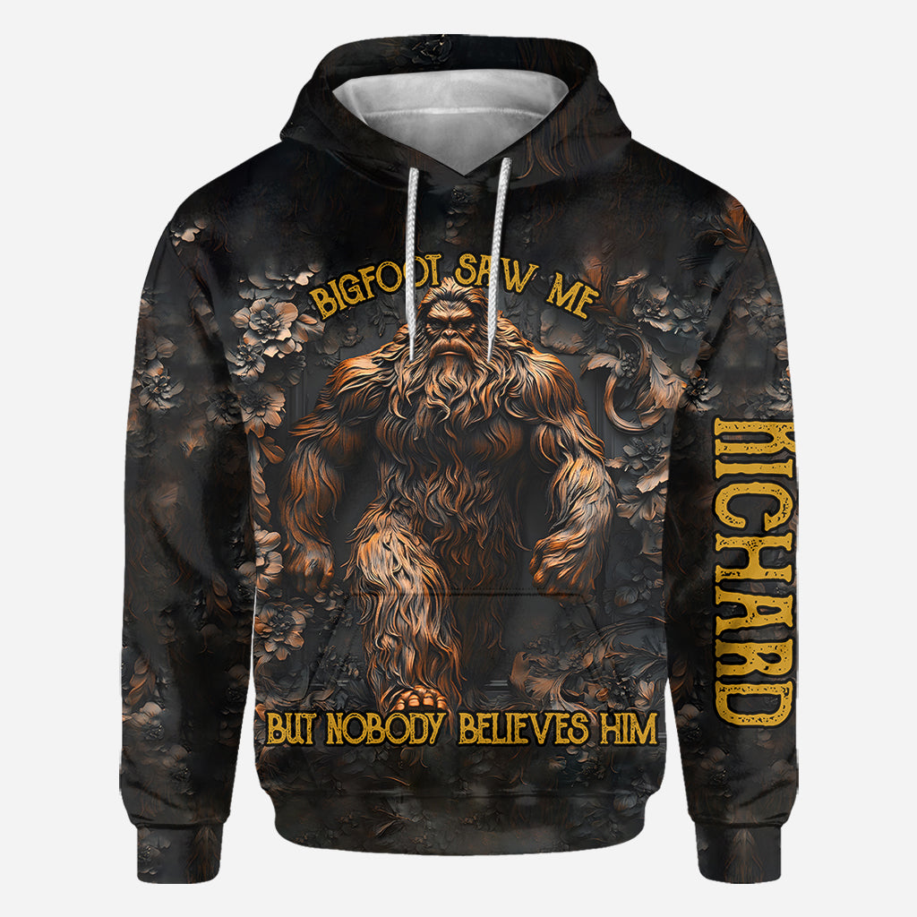 T-shirt de camping personnalisé « Bigfoot m'a vu »