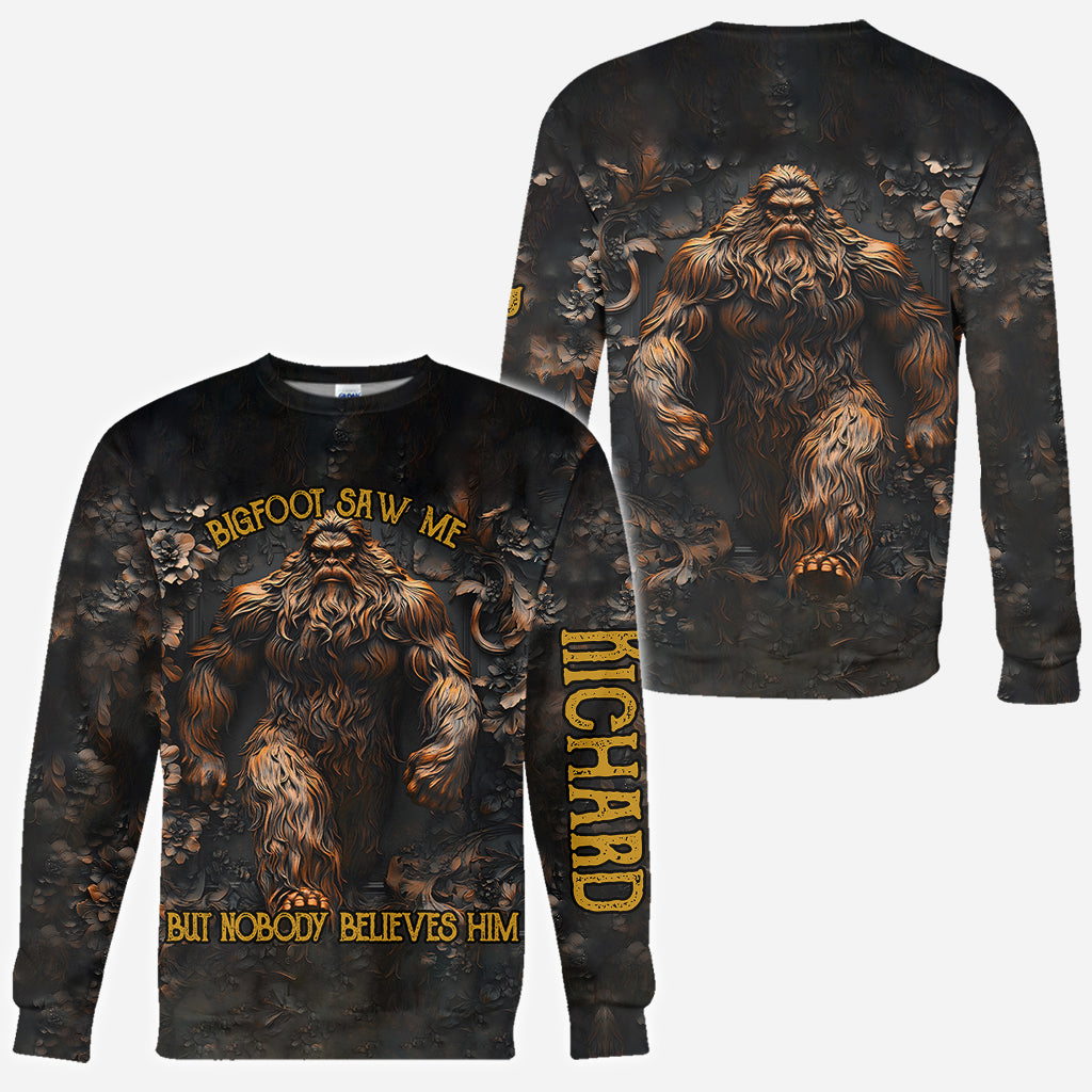 T-shirt de camping personnalisé « Bigfoot m'a vu »