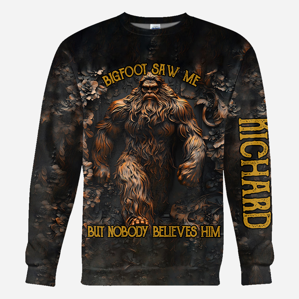 T-shirt de camping personnalisé « Bigfoot m'a vu »