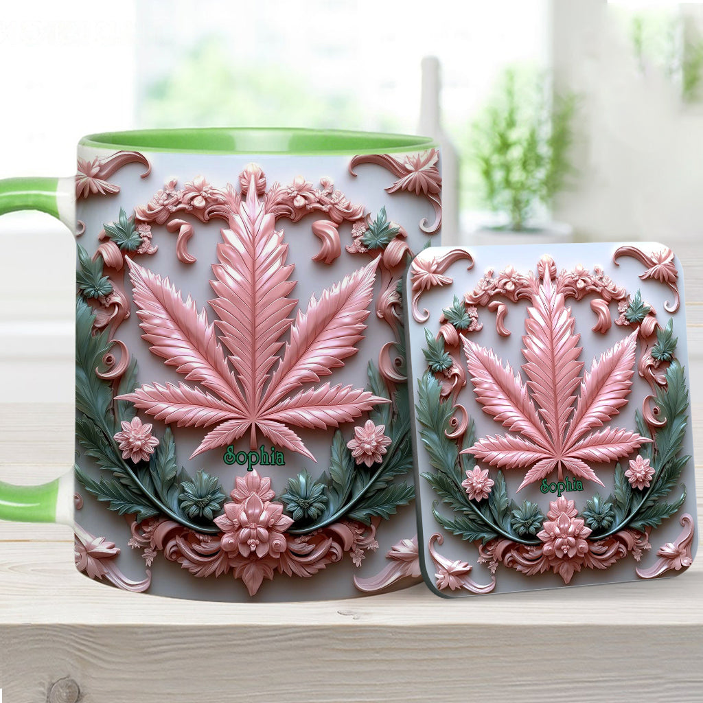 Atemberaubendes Blatt – personalisierte Tasse mit Cannabis-Motiv