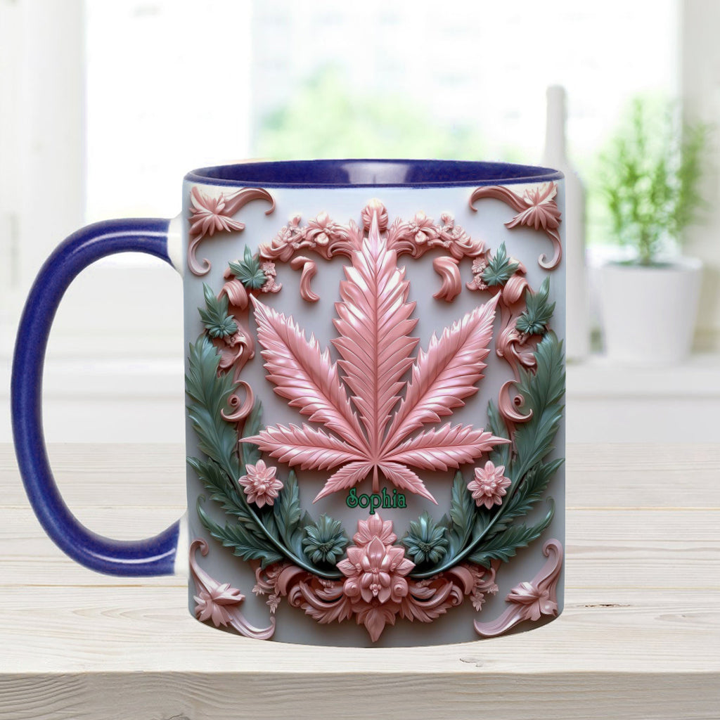 Atemberaubendes Blatt – personalisierte Tasse mit Cannabis-Motiv