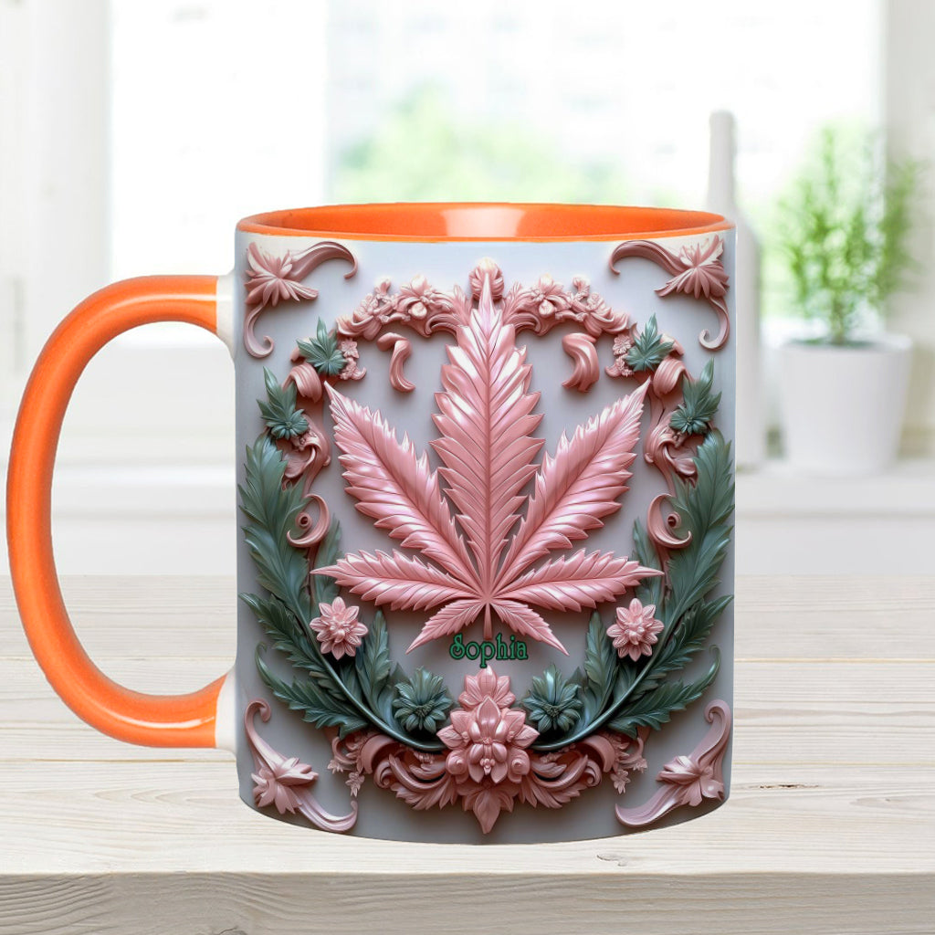 Atemberaubendes Blatt – personalisierte Tasse mit Cannabis-Motiv