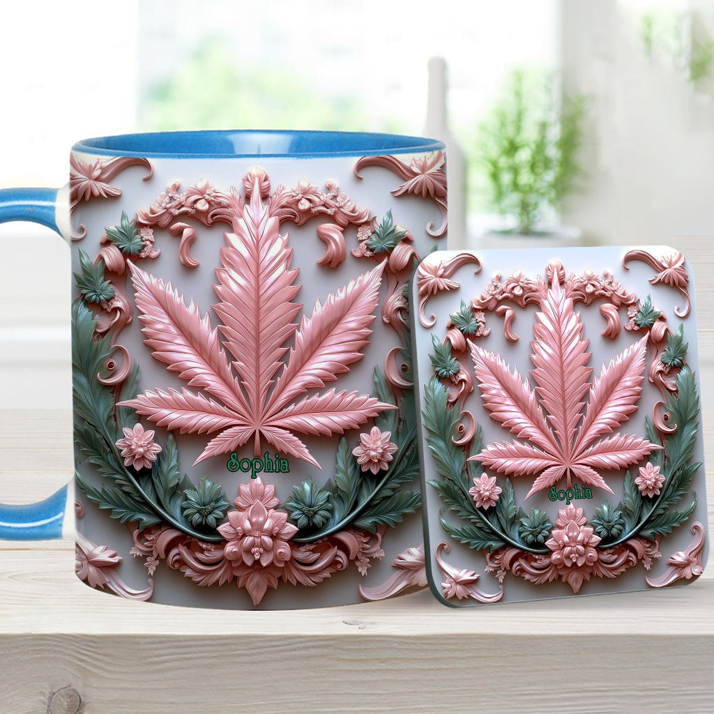 Atemberaubendes Blatt – personalisierte Tasse mit Cannabis-Motiv