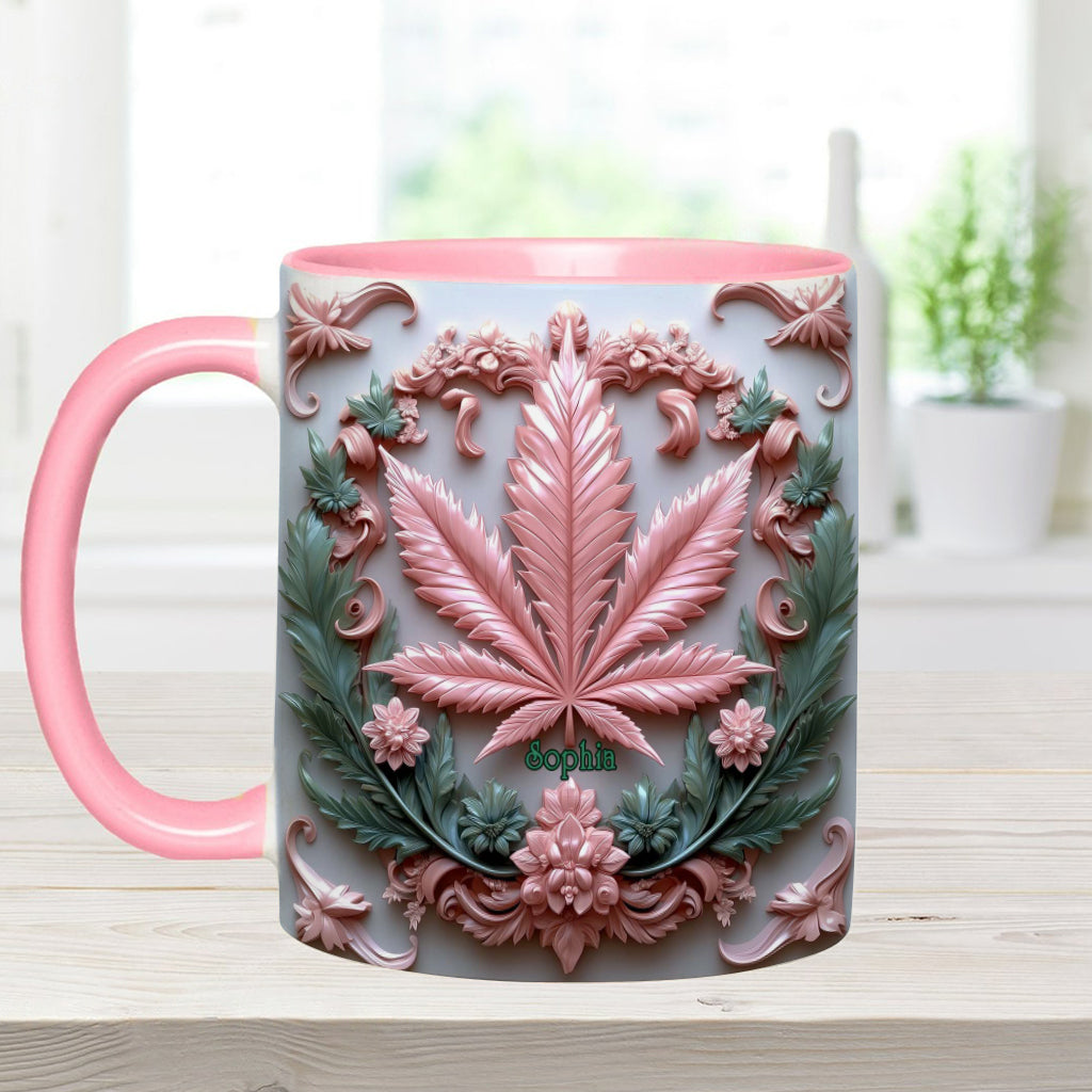 Atemberaubendes Blatt – personalisierte Tasse mit Cannabis-Motiv