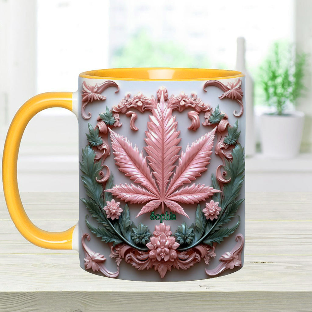 Atemberaubendes Blatt – personalisierte Tasse mit Cannabis-Motiv