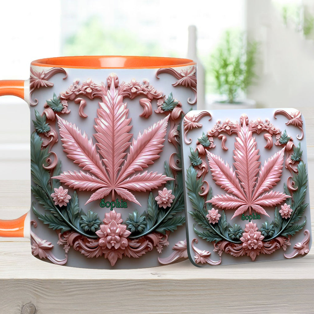 Atemberaubendes Blatt – personalisierte Tasse mit Cannabis-Motiv