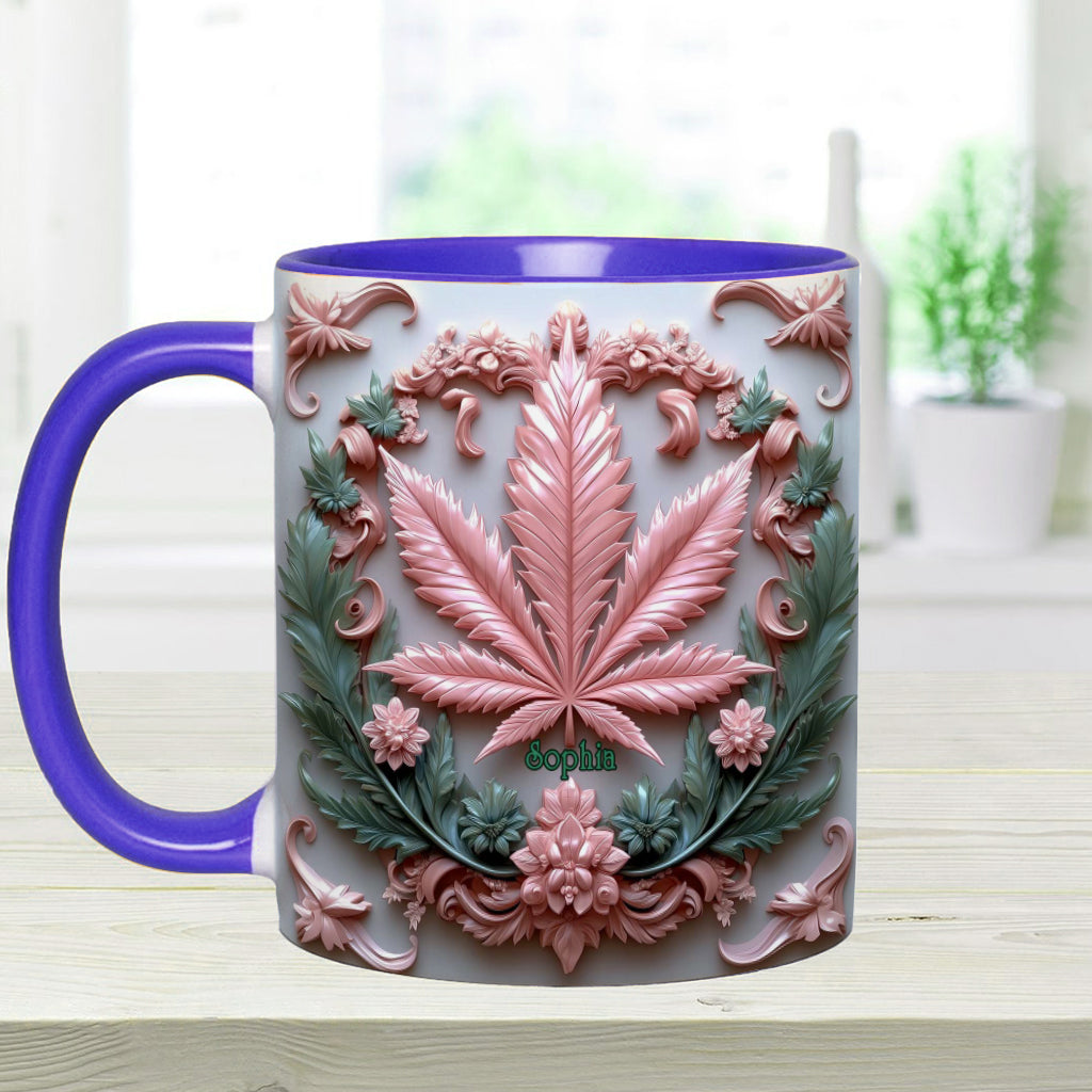 Atemberaubendes Blatt – personalisierte Tasse mit Cannabis-Motiv