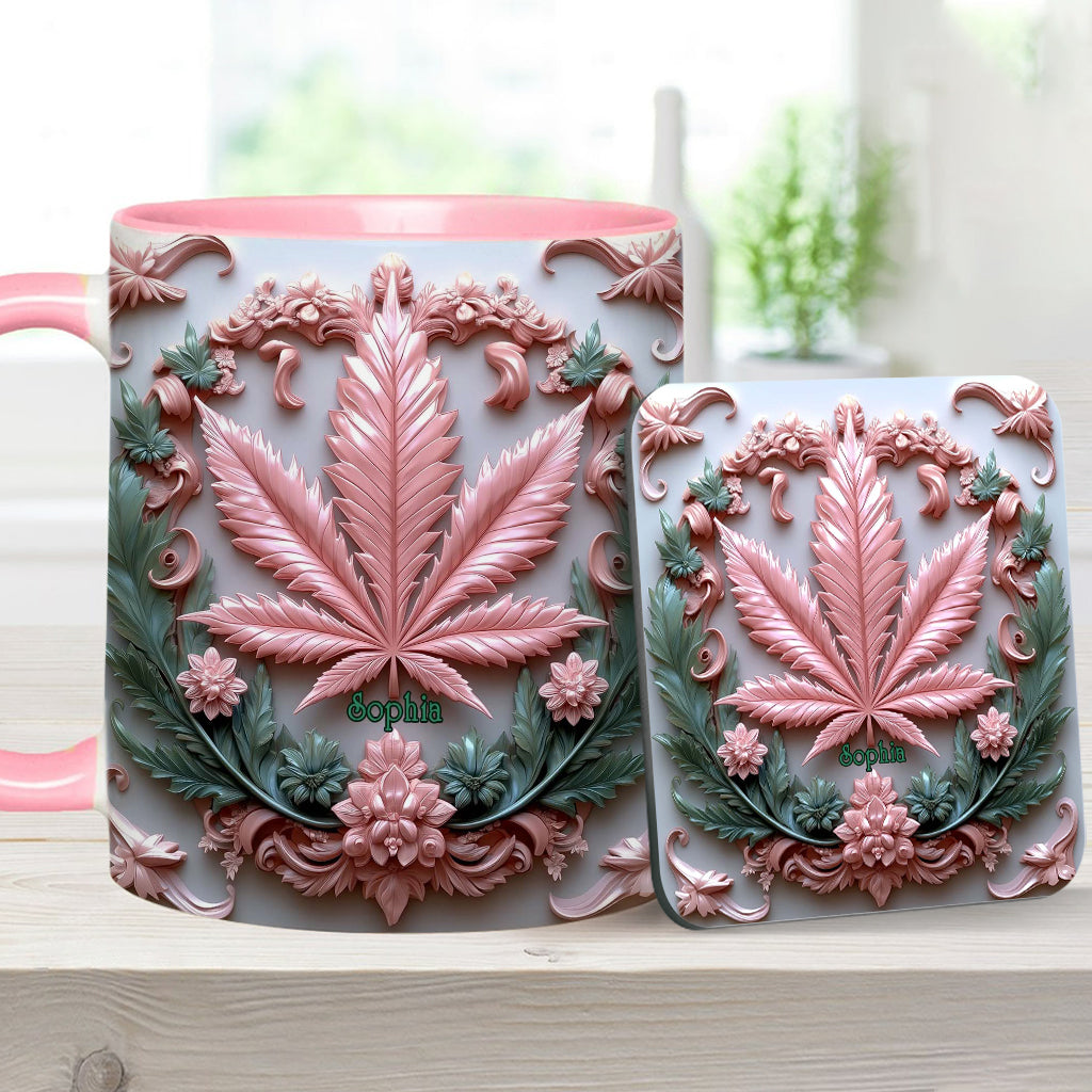 Atemberaubendes Blatt – personalisierte Tasse mit Cannabis-Motiv