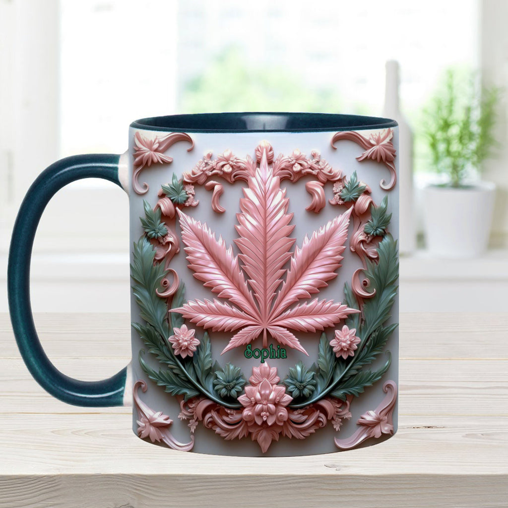 Atemberaubendes Blatt – personalisierte Tasse mit Cannabis-Motiv
