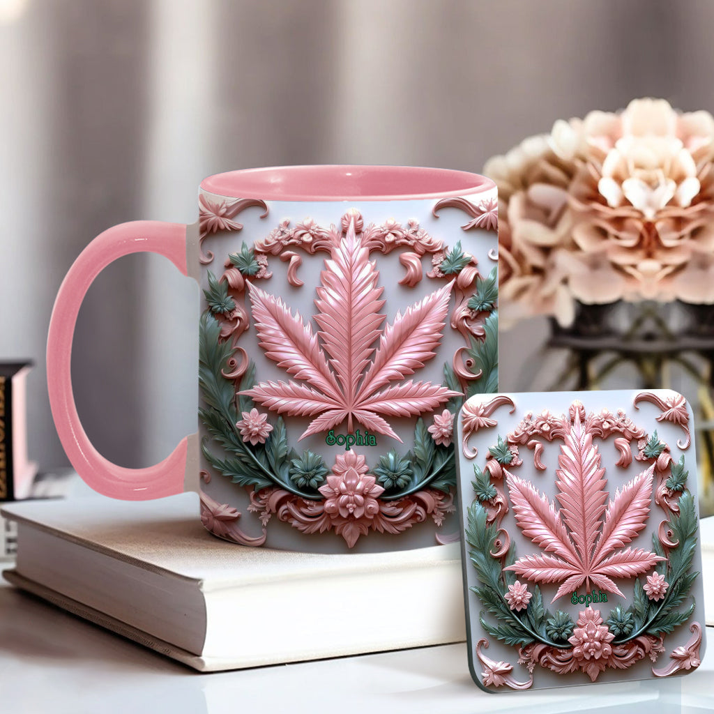 Atemberaubendes Blatt – personalisierte Tasse mit Cannabis-Motiv