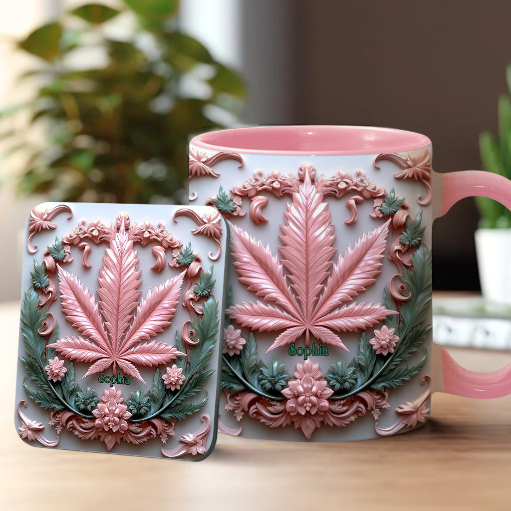 Atemberaubendes Blatt – personalisierte Tasse mit Cannabis-Motiv
