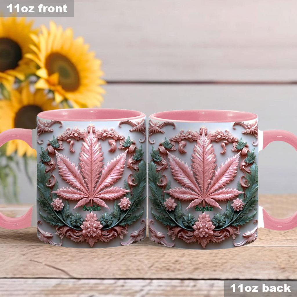 Atemberaubendes Blatt – personalisierte Tasse mit Cannabis-Motiv