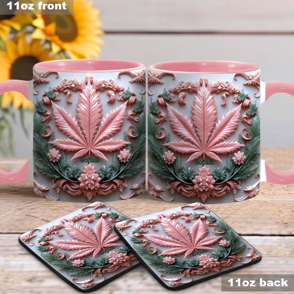 Atemberaubendes Blatt – personalisierte Tasse mit Cannabis-Motiv