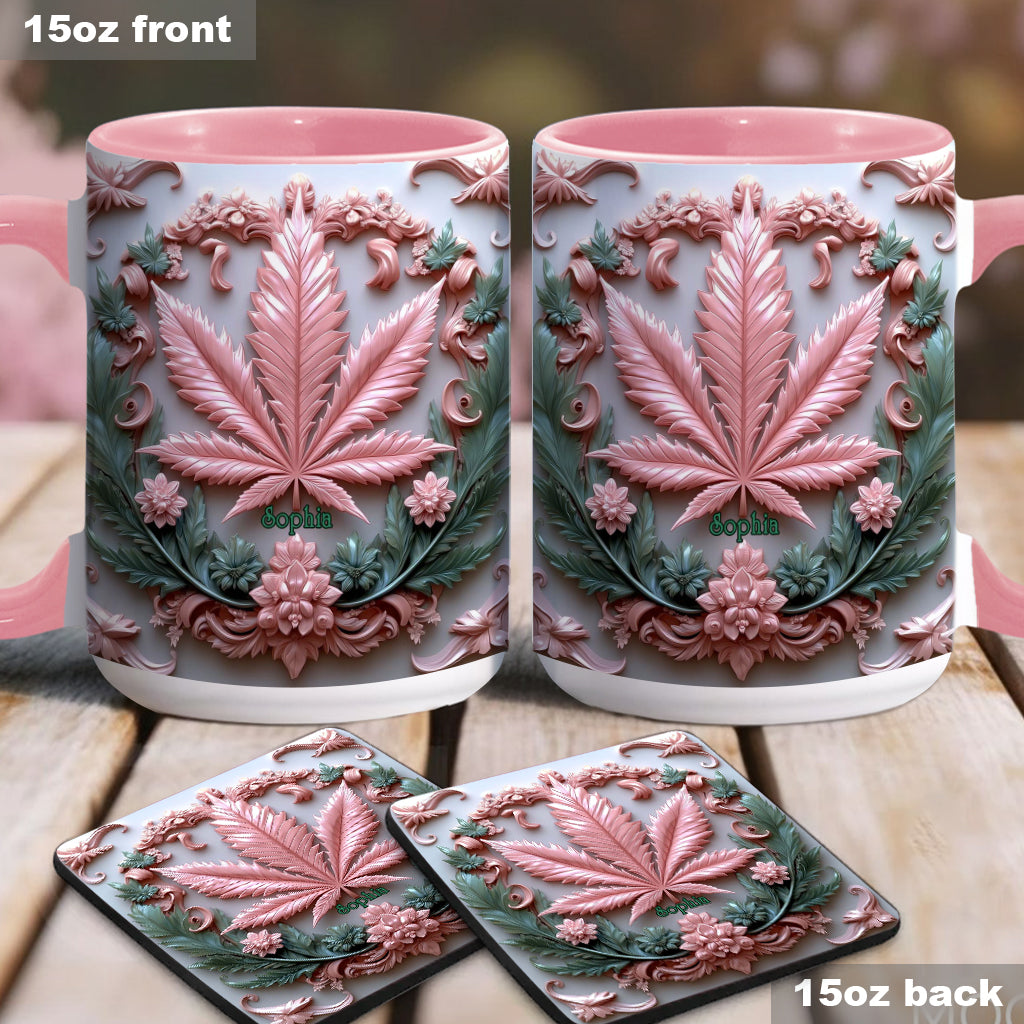 Atemberaubendes Blatt – personalisierte Tasse mit Cannabis-Motiv