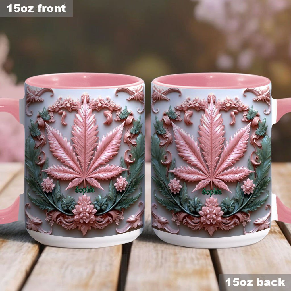 Atemberaubendes Blatt – personalisierte Tasse mit Cannabis-Motiv