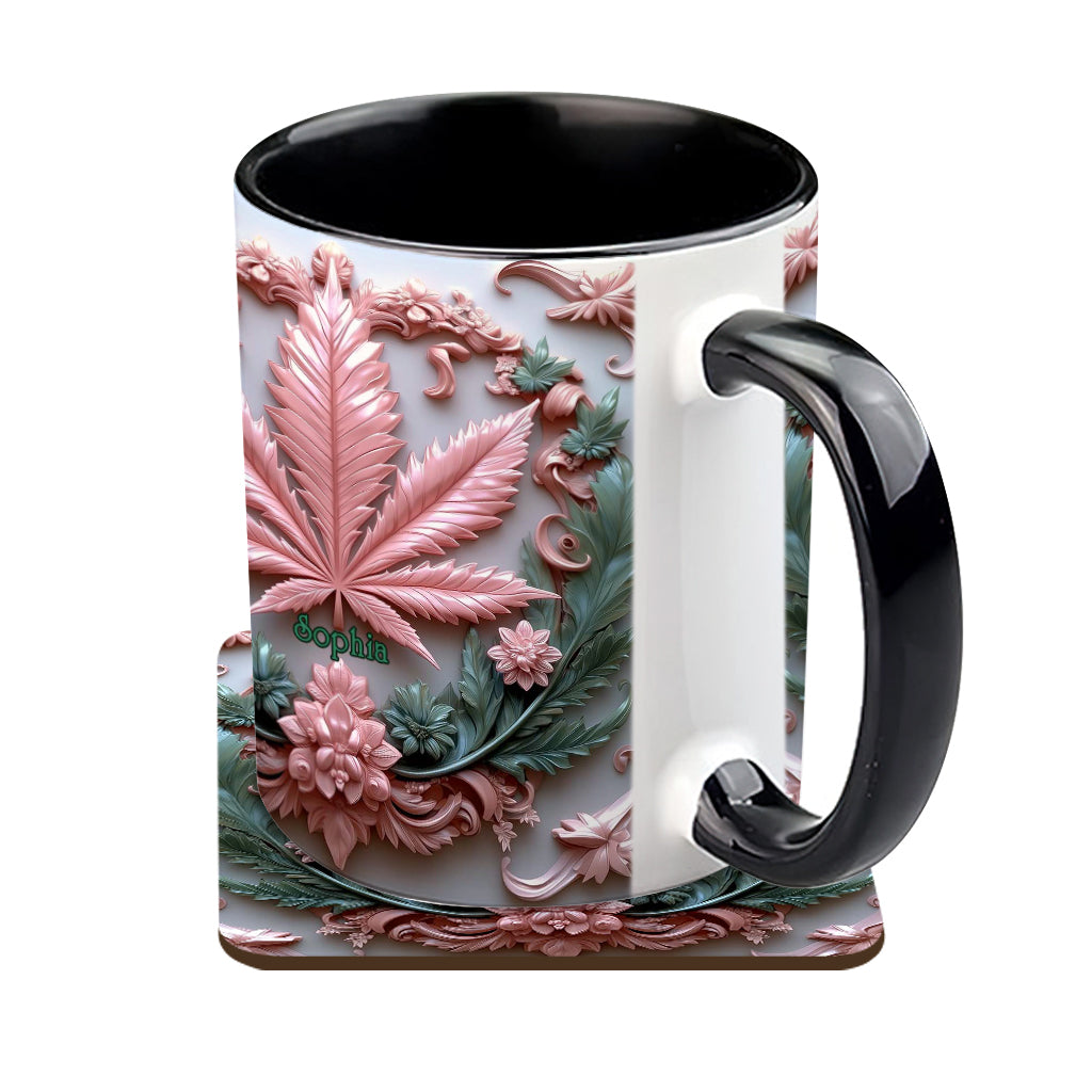 Atemberaubendes Blatt – personalisierte Tasse mit Cannabis-Motiv