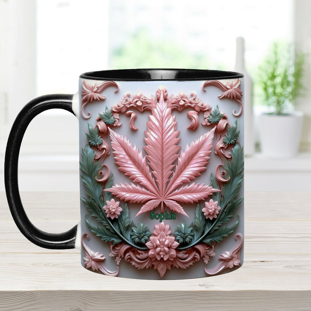 Atemberaubendes Blatt – personalisierte Tasse mit Cannabis-Motiv