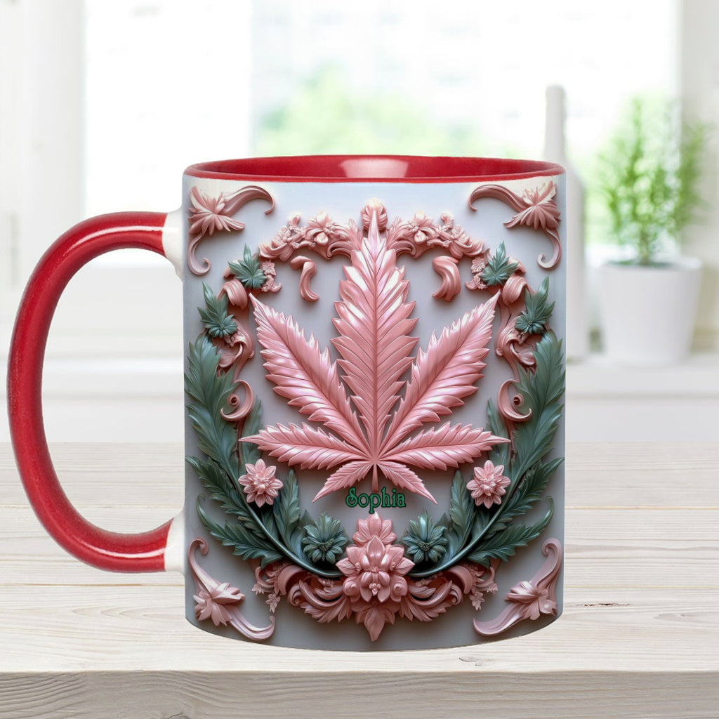 Atemberaubendes Blatt – personalisierte Tasse mit Cannabis-Motiv