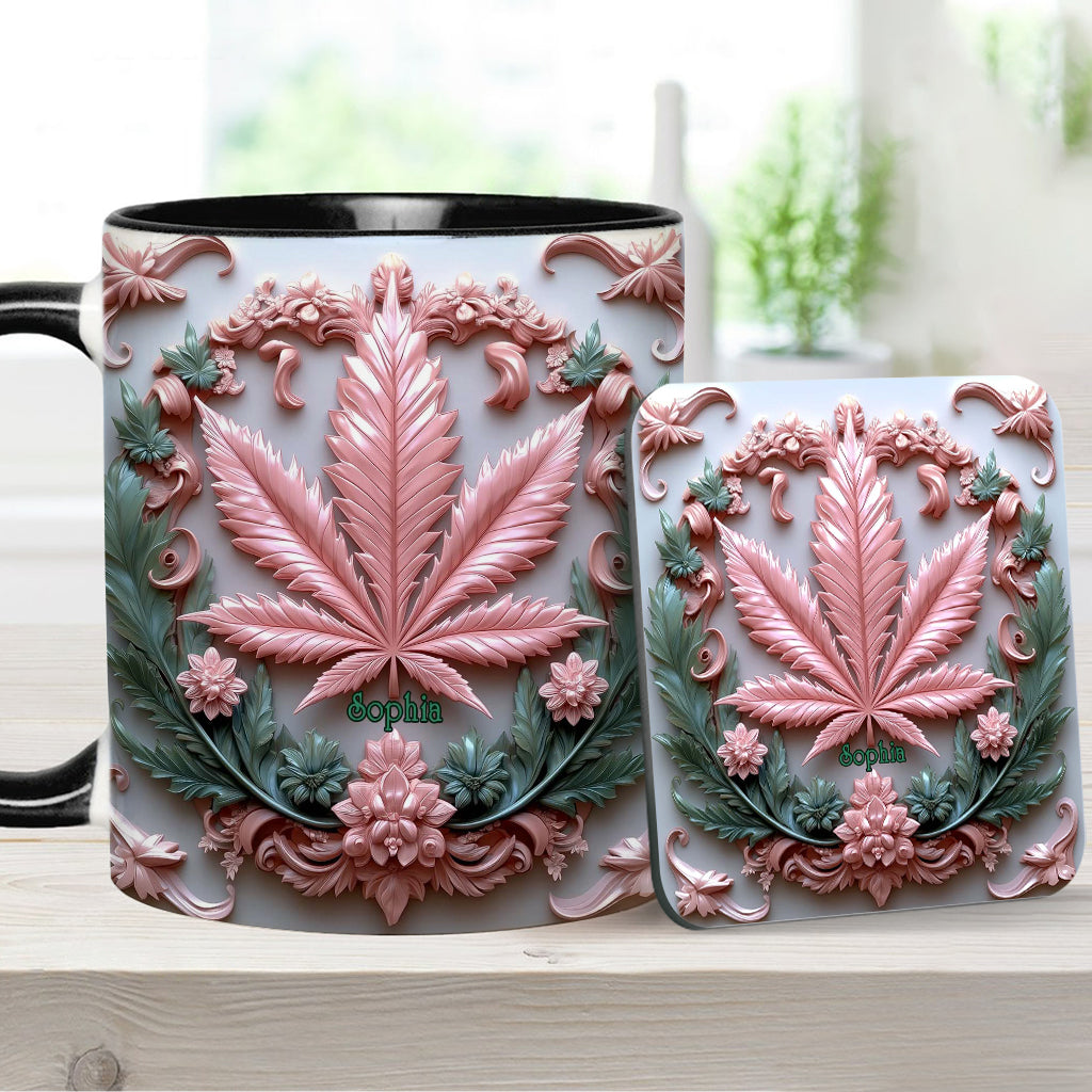 Atemberaubendes Blatt – personalisierte Tasse mit Cannabis-Motiv