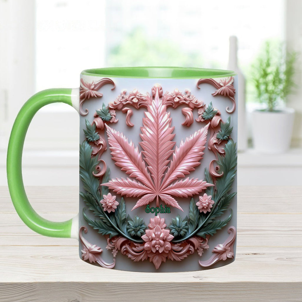 Atemberaubendes Blatt – personalisierte Tasse mit Cannabis-Motiv