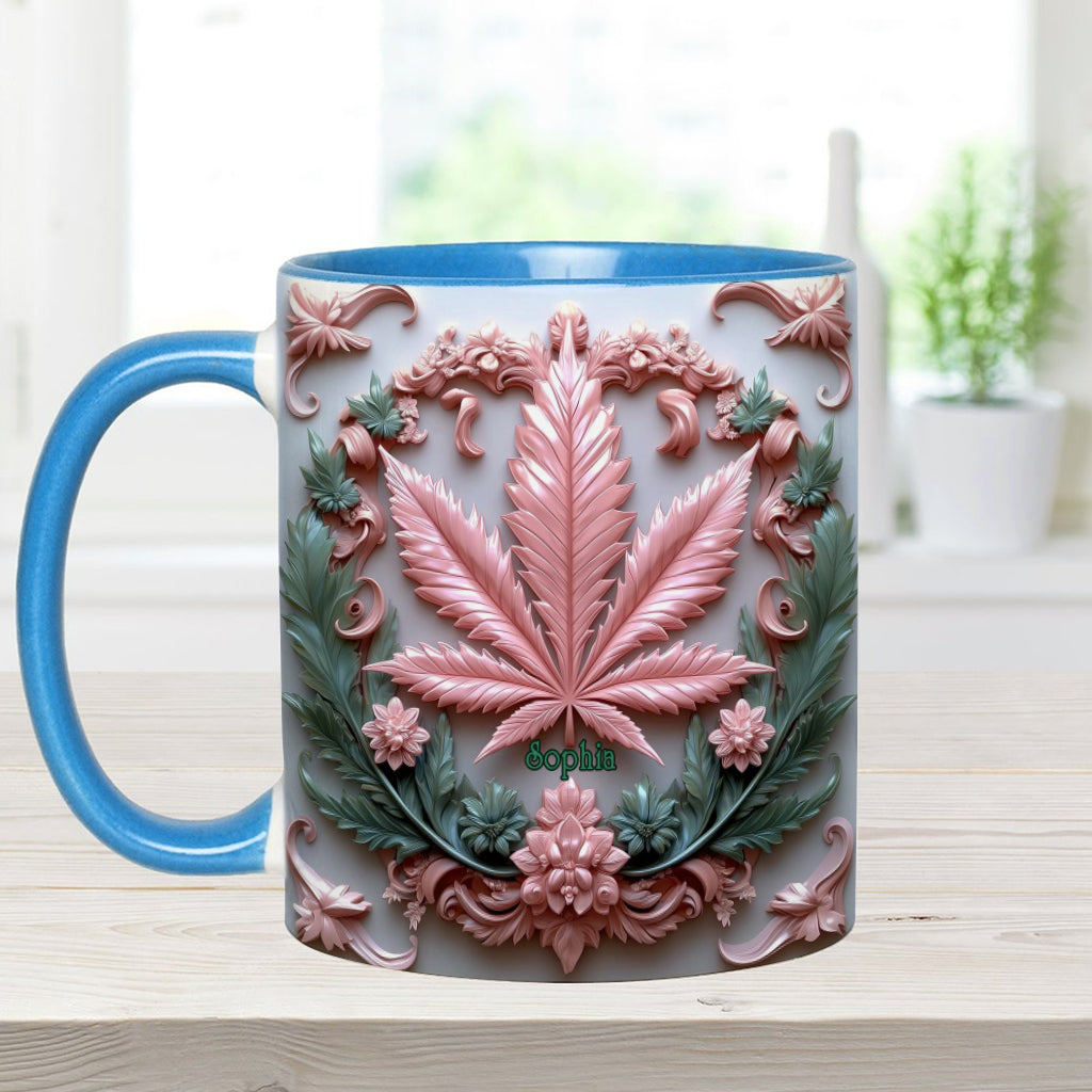 Atemberaubendes Blatt – personalisierte Tasse mit Cannabis-Motiv