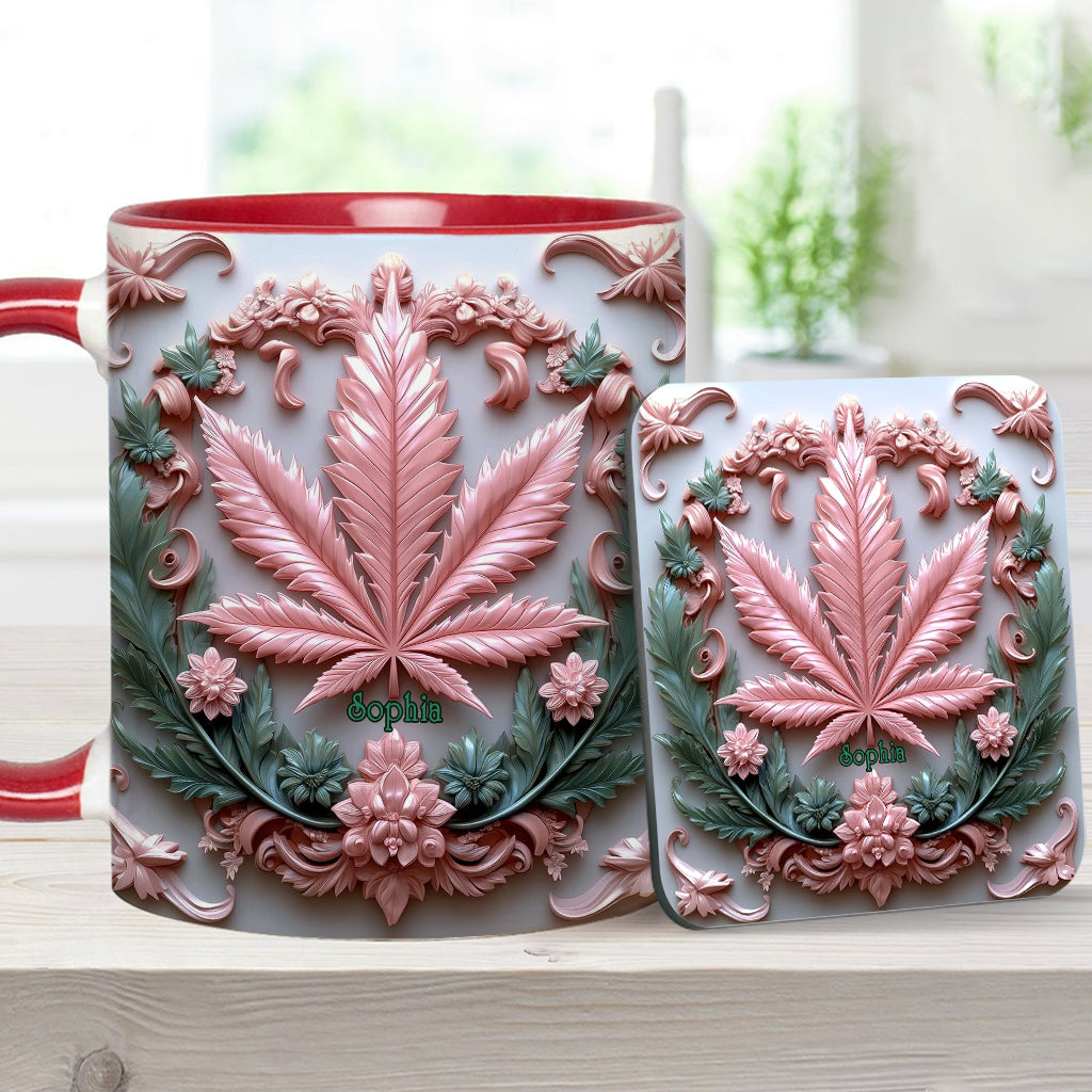 Atemberaubendes Blatt – personalisierte Tasse mit Cannabis-Motiv