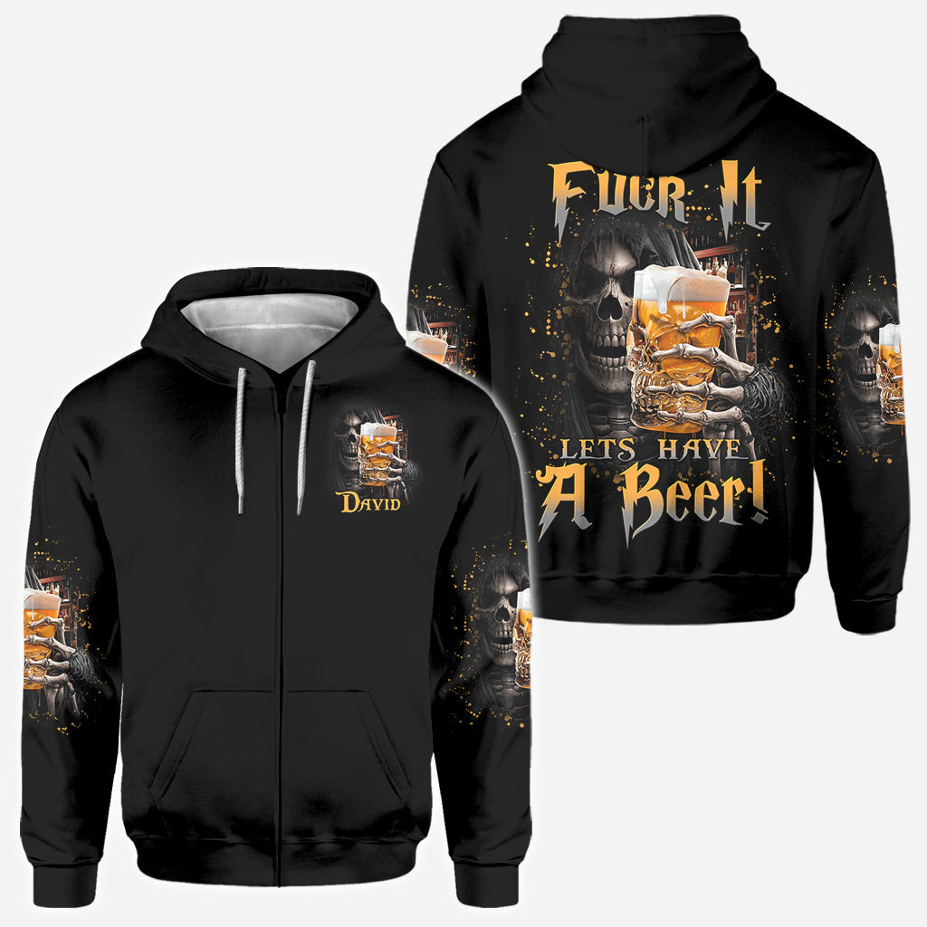 Lasst uns ein Bier trinken! - Personalisiertes T-Shirt mit Bier-Aufdruck