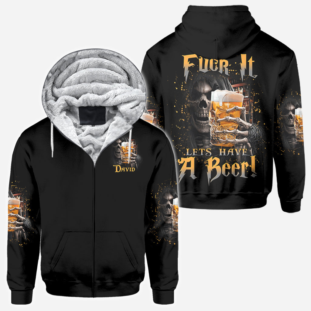 Lasst uns ein Bier trinken! - Personalisiertes T-Shirt mit Bier-Aufdruck