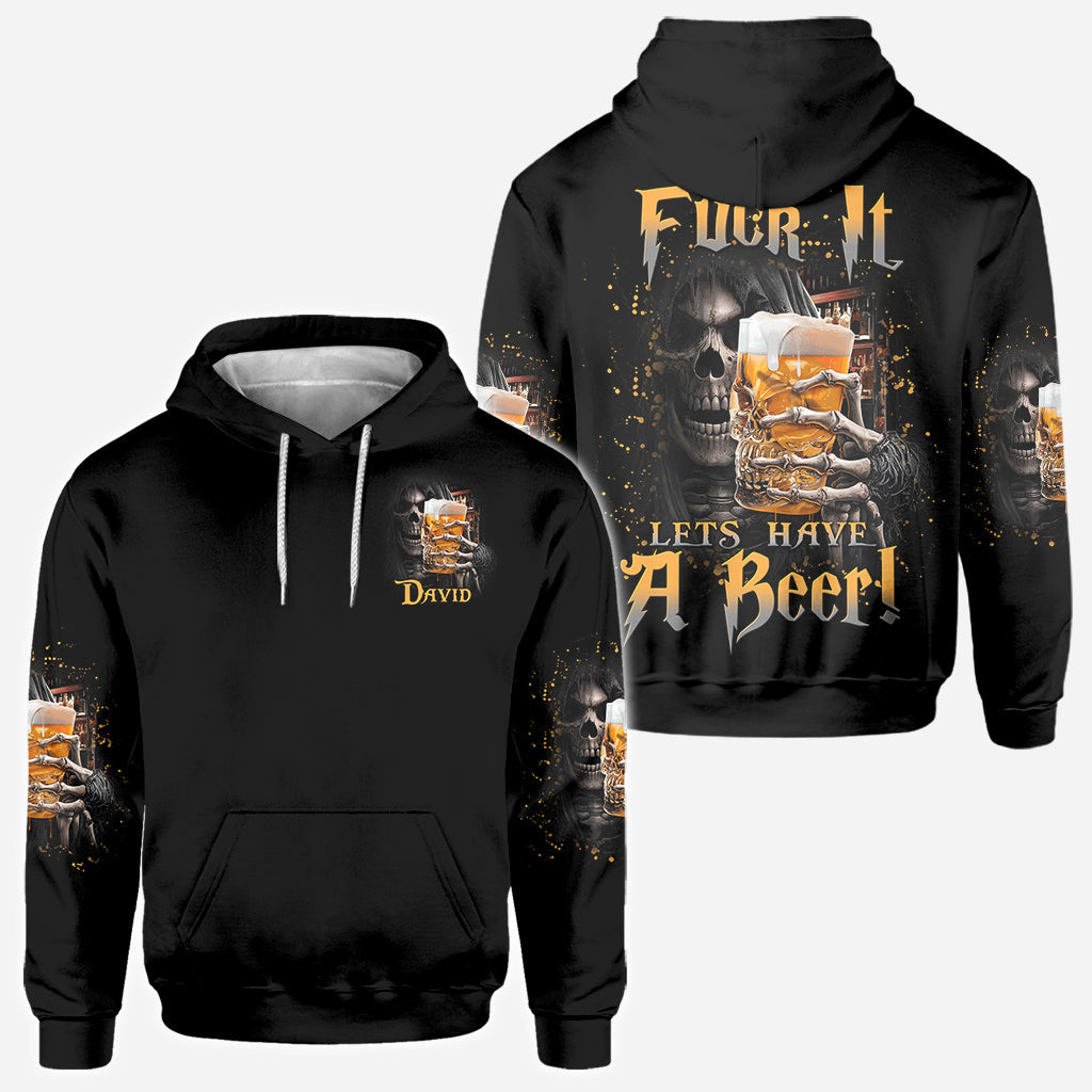 Lasst uns ein Bier trinken! - Personalisiertes T-Shirt mit Bier-Aufdruck