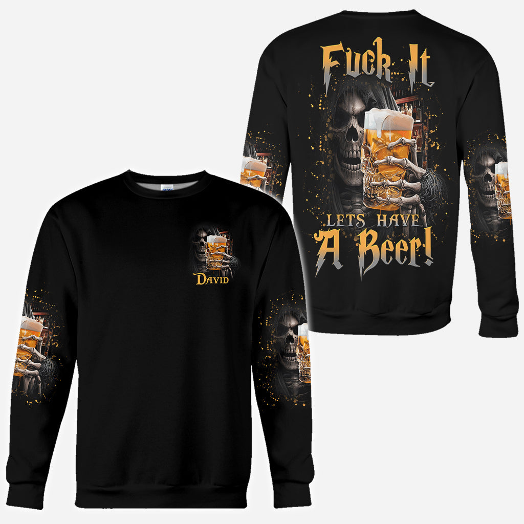 Lasst uns ein Bier trinken! - Personalisiertes T-Shirt mit Bier-Aufdruck