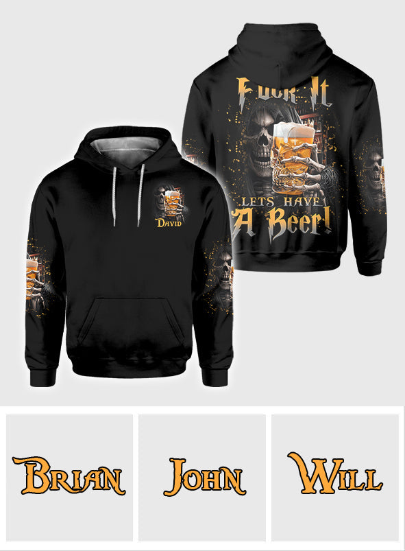 Lasst uns ein Bier trinken! - Personalisiertes T-Shirt mit Bier-Aufdruck