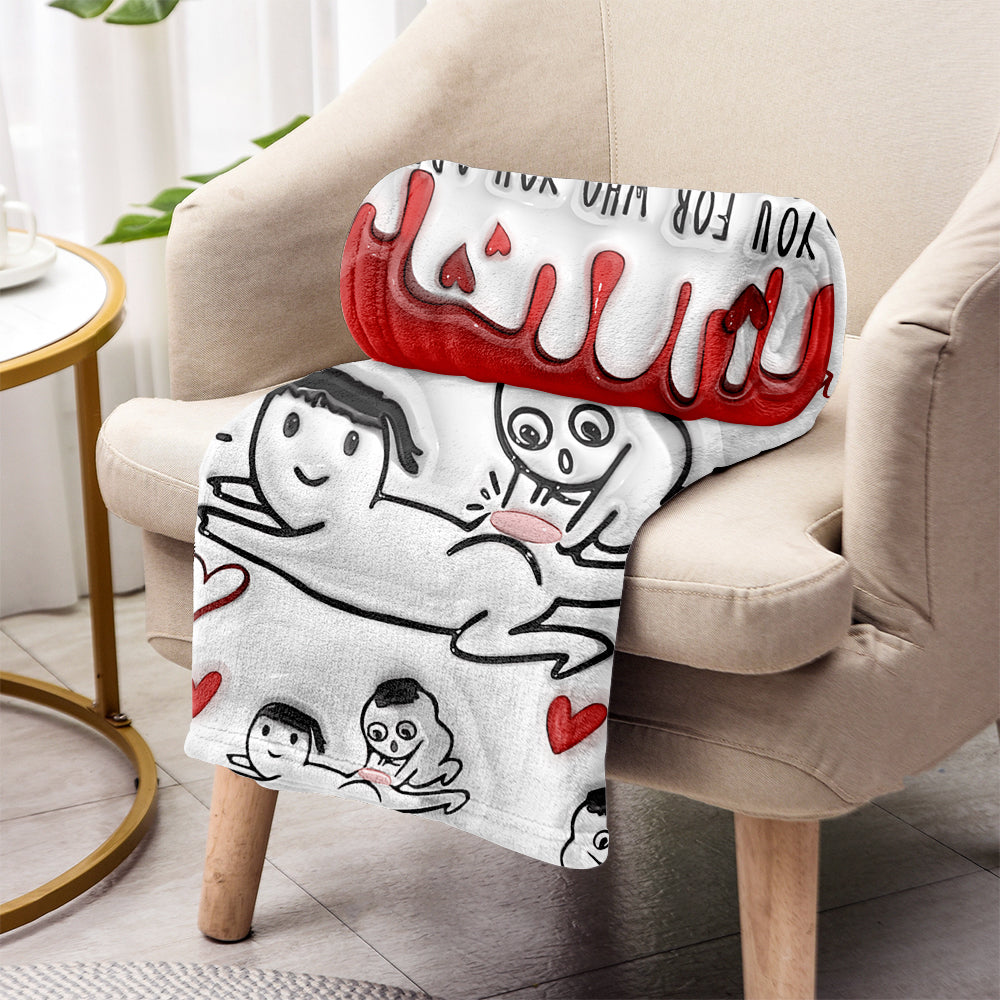 Your Butt Is Bonus - Personalized Couple Blanket