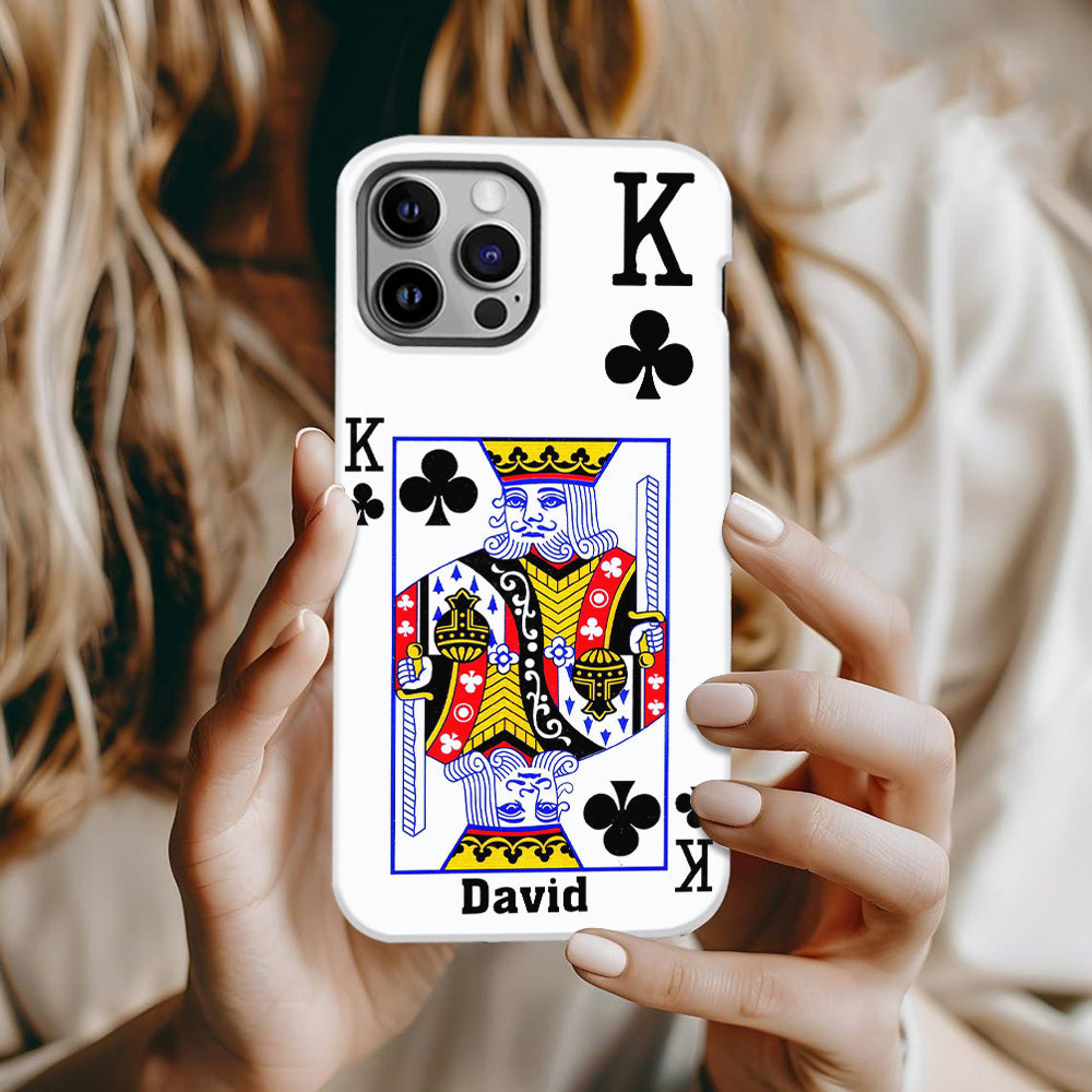 King And Queen - Personalized Couple Full Print Phone Case
