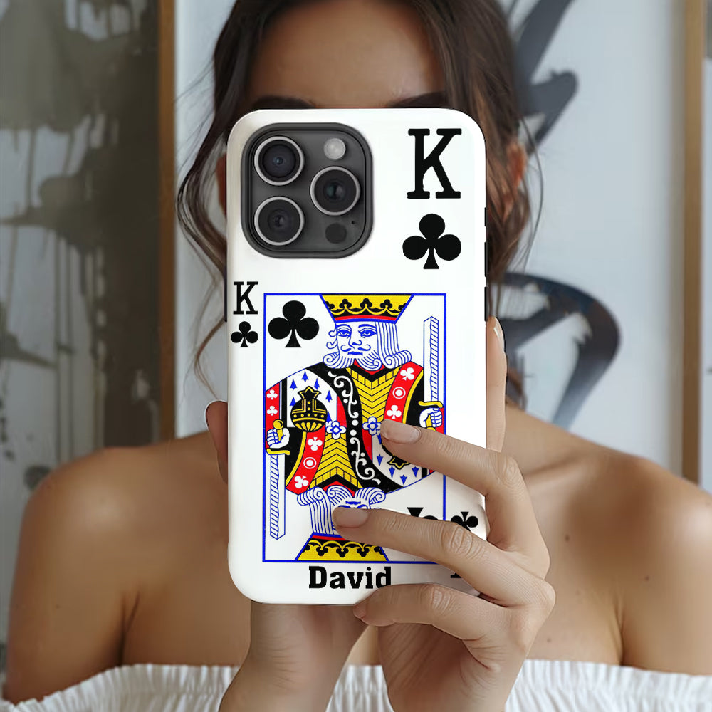 King And Queen - Personalized Couple Full Print Phone Case