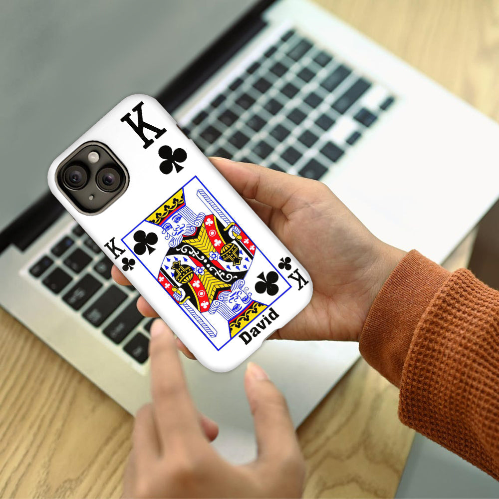 King And Queen - Personalized Couple Full Print Phone Case