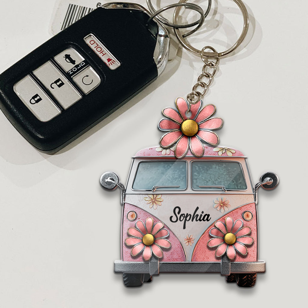 Hippie Soul – Personalisierter Hippie-Schlüsselanhänger