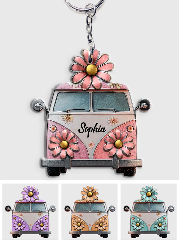Hippie Soul – Personalisierter Hippie-Schlüsselanhänger