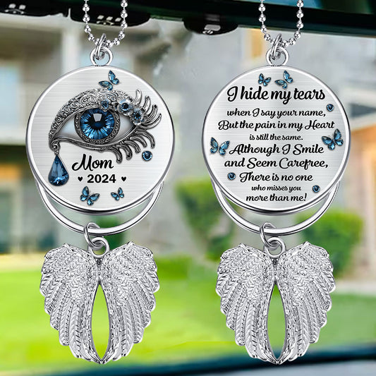 I Hide My Tears - Personalized Memorial Wings Ornament