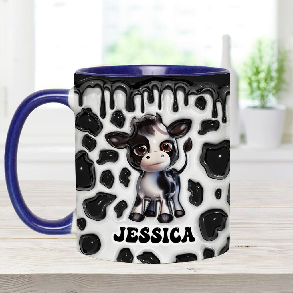 Launisches Babykuh - Personalisierte Tasse mit Kuhmotiv