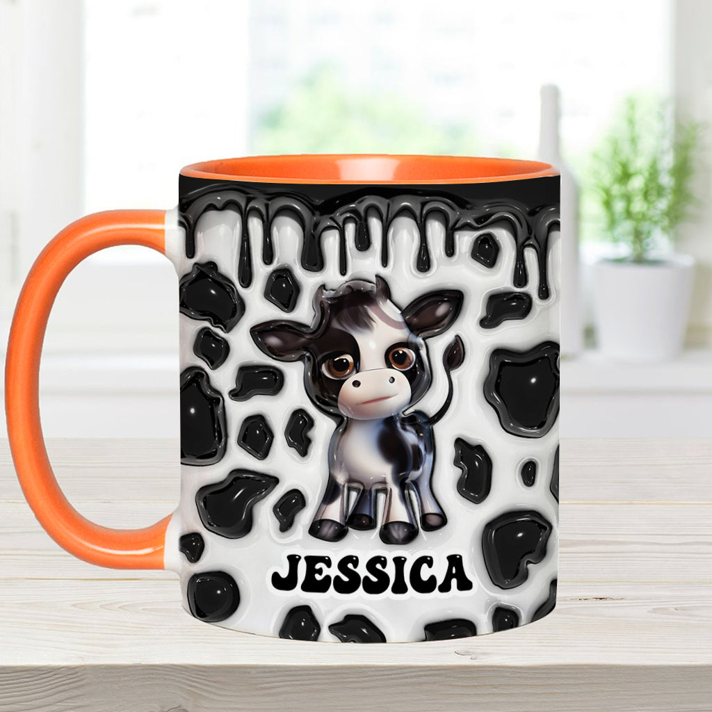 Launisches Babykuh - Personalisierte Tasse mit Kuhmotiv