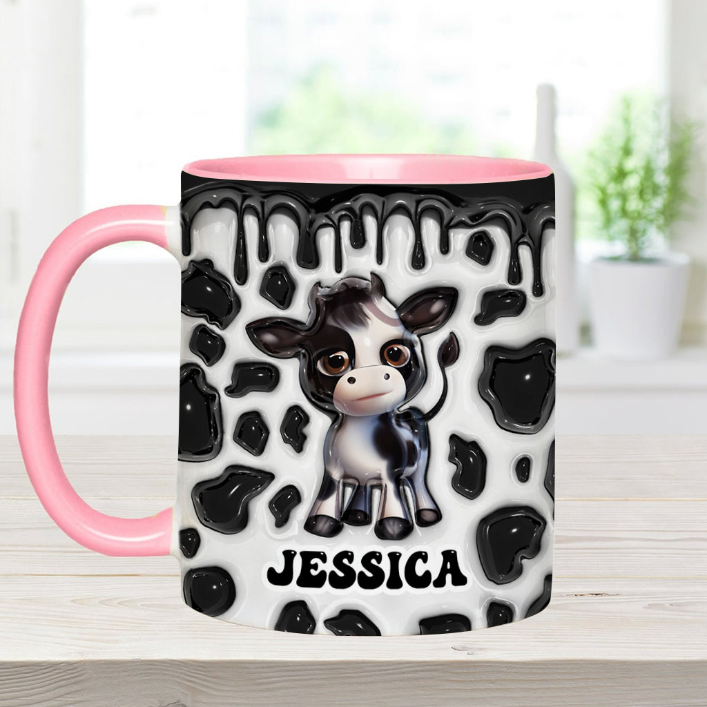 Launisches Babykuh - Personalisierte Tasse mit Kuhmotiv
