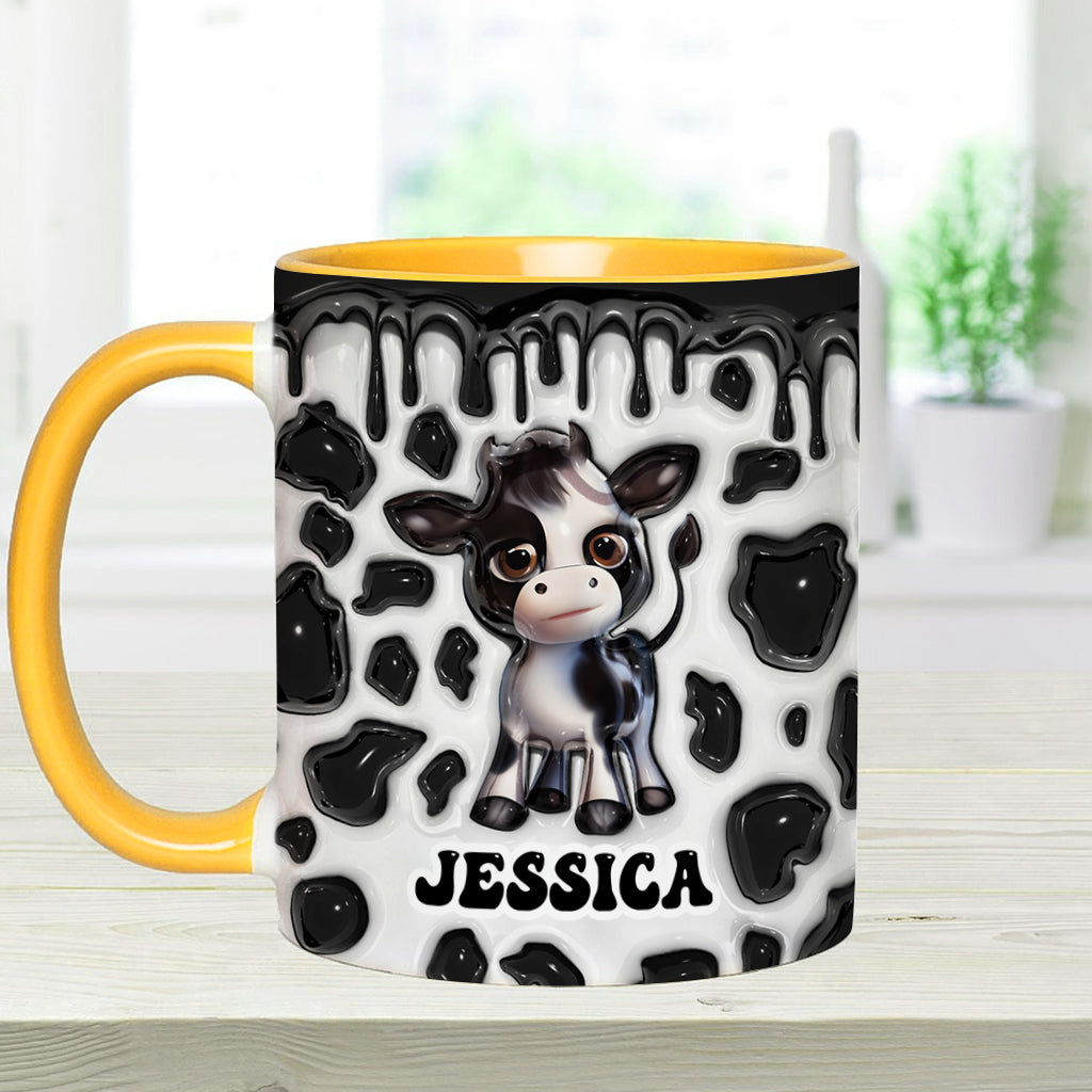 Launisches Babykuh - Personalisierte Tasse mit Kuhmotiv