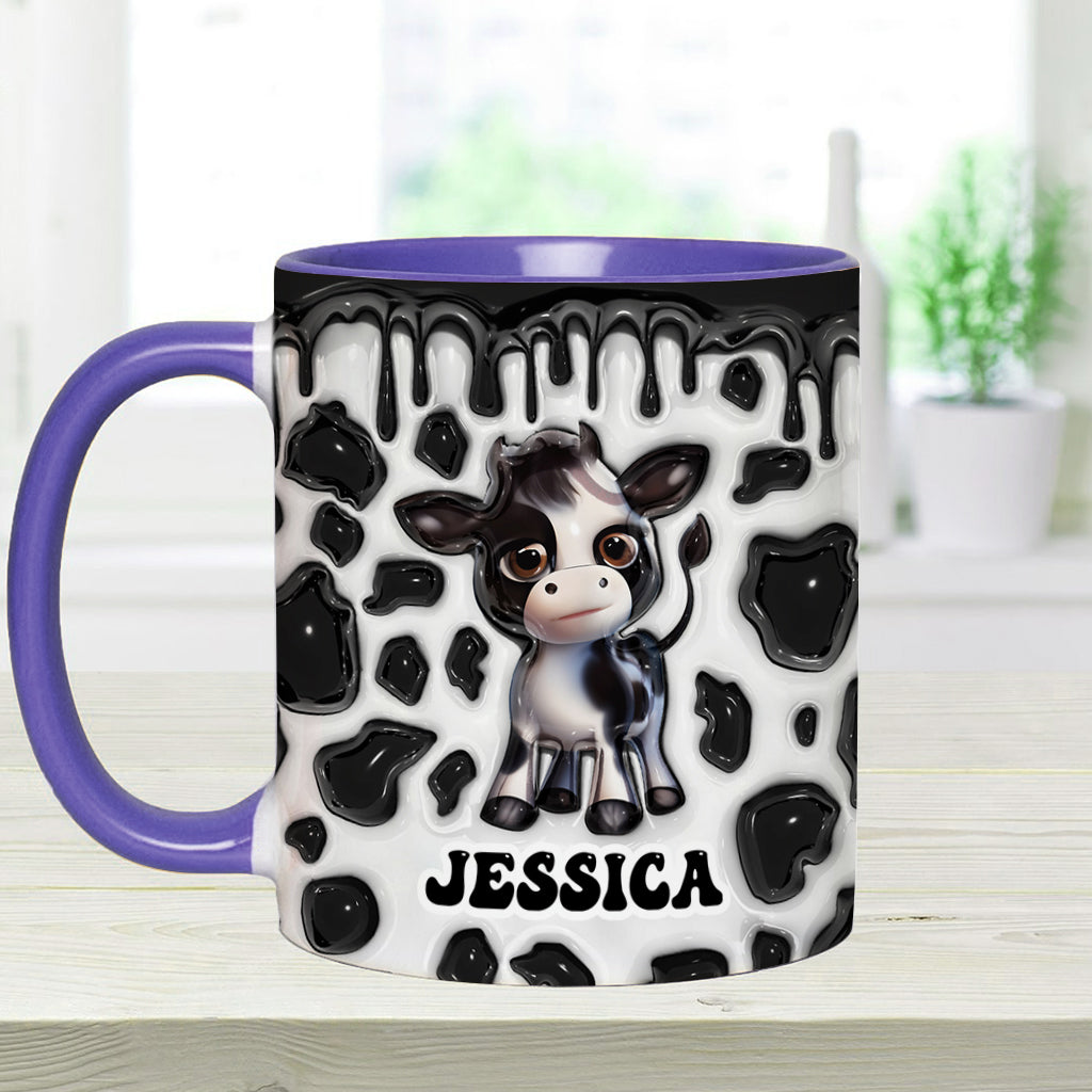 Launisches Babykuh - Personalisierte Tasse mit Kuhmotiv