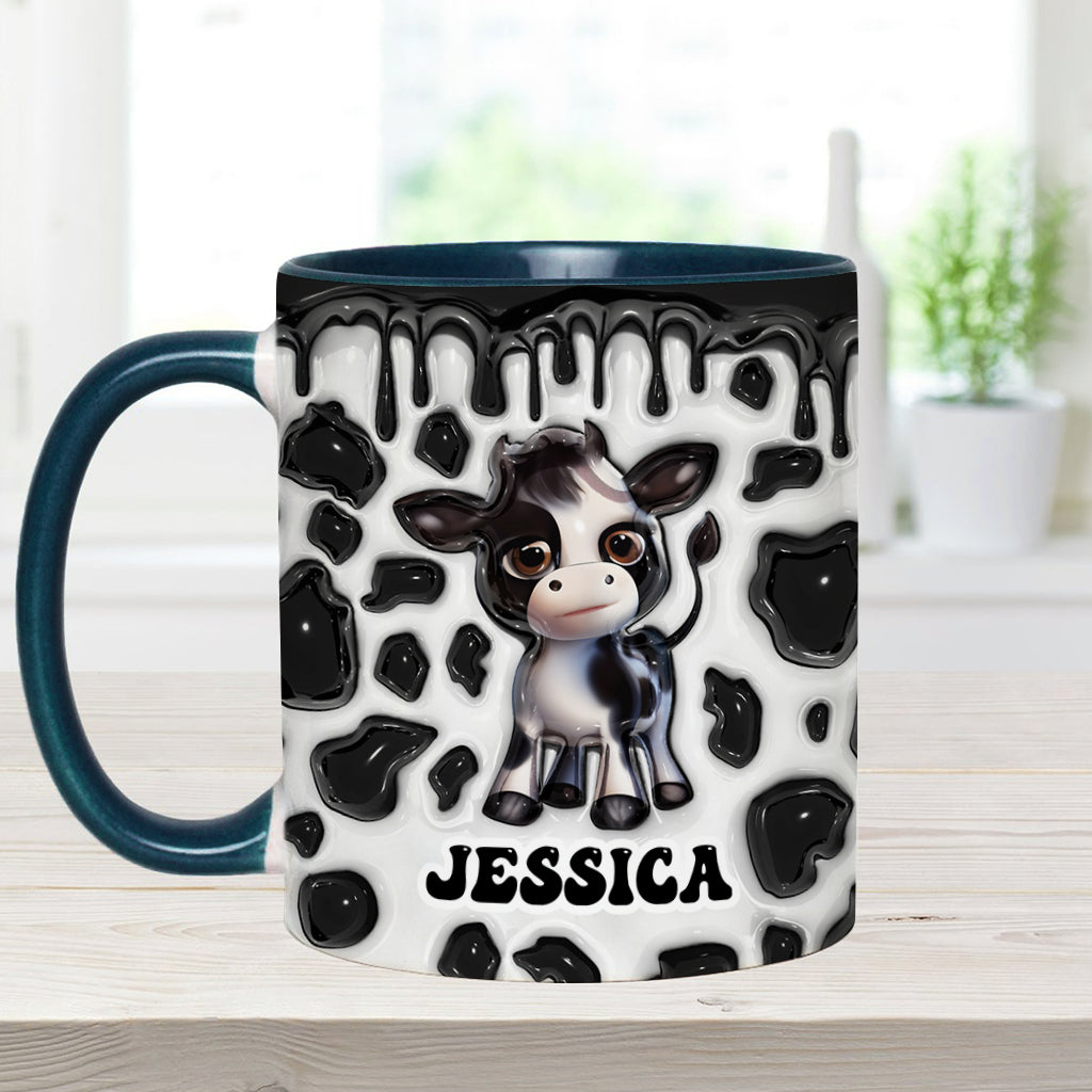 Launisches Babykuh - Personalisierte Tasse mit Kuhmotiv