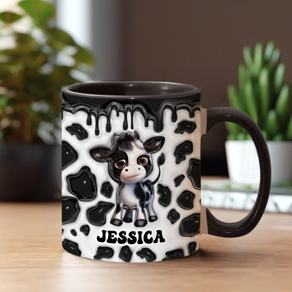 Launisches Babykuh - Personalisierte Tasse mit Kuhmotiv
