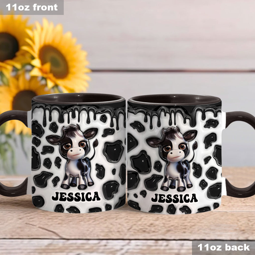 Launisches Babykuh - Personalisierte Tasse mit Kuhmotiv