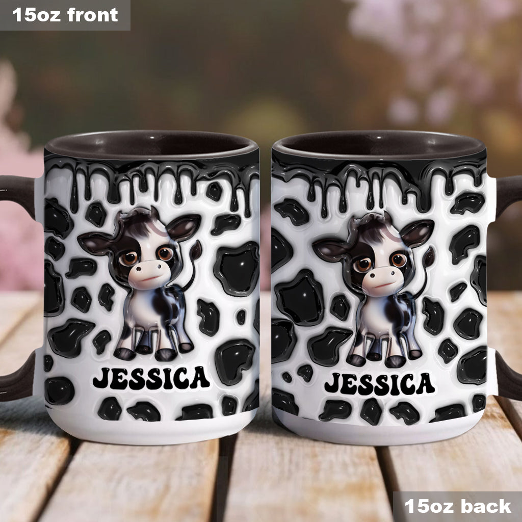 Launisches Babykuh - Personalisierte Tasse mit Kuhmotiv